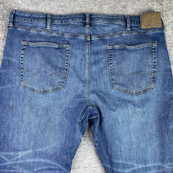 American Eagle AirFlex Move-Free Athletic Jeans 42X29 Stretch Blue Denim - Picture 4 of 12